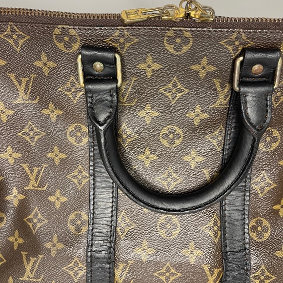 💯 Authentic Louis Vuitton Speedy Monogram Vintage RARE Black 2-way zipper - Picture 6 of 17